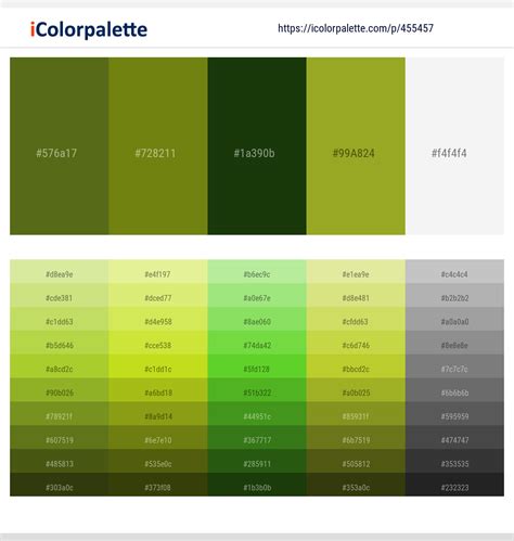 Forest Green Paint Chart