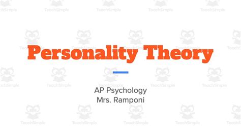 AP Psychology Lecture Slides: Personality Theory by Teach Simple