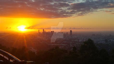 Mt Coot-Tha Lookout Sunrise Over Brisbane by marzipan-pond on DeviantArt