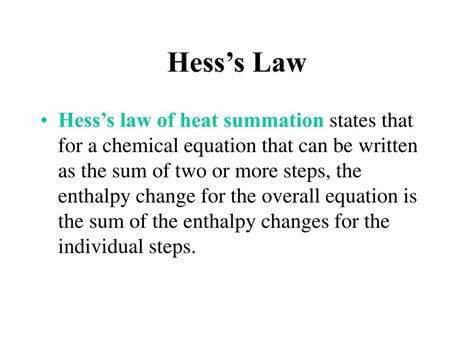 PPT - Hess’s Law PowerPoint Presentation, free download - ID:456765