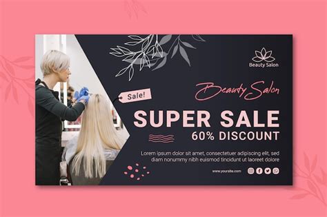 Free Vector | Beauty salon banner template