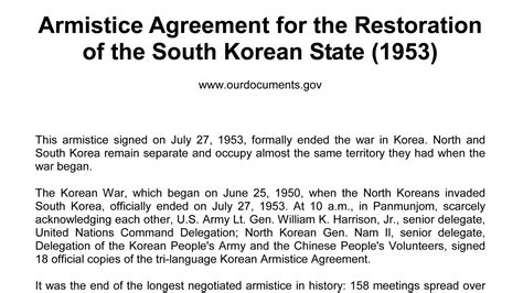 Korean Armistice Signed