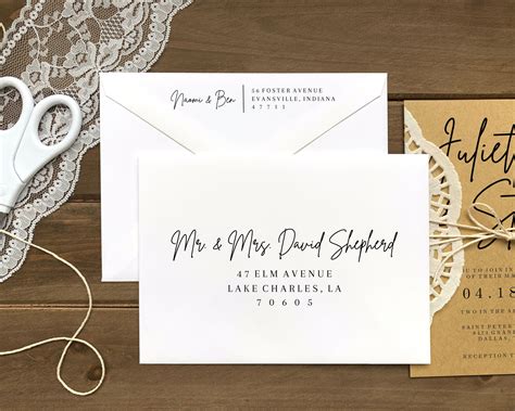 Editable Wedding Address Labels for DIY Invitations