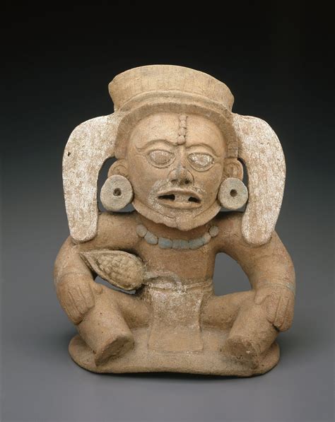 Maya culture, "Figure from vessel top in the form of a cacao (chocolate) deity," 600-900 ...