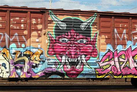 Railroad Car Graffiti Devil Box Car 2 Photograph by Joseph C Hinson ...