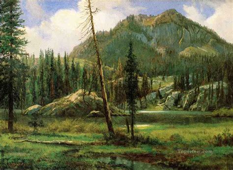 Sierra Nevada Mountains Albert Bierstadt Painting in Oil for Sale