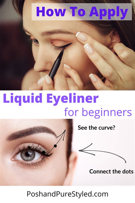 How To Apply Liquid Eyeliner As A Beginner | Eyeliner for beginners ...