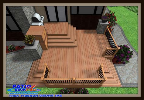 PATIO DECK ART*MODELE DESIGN PLAN PATIO | Patio, Patio plans, Patio deck