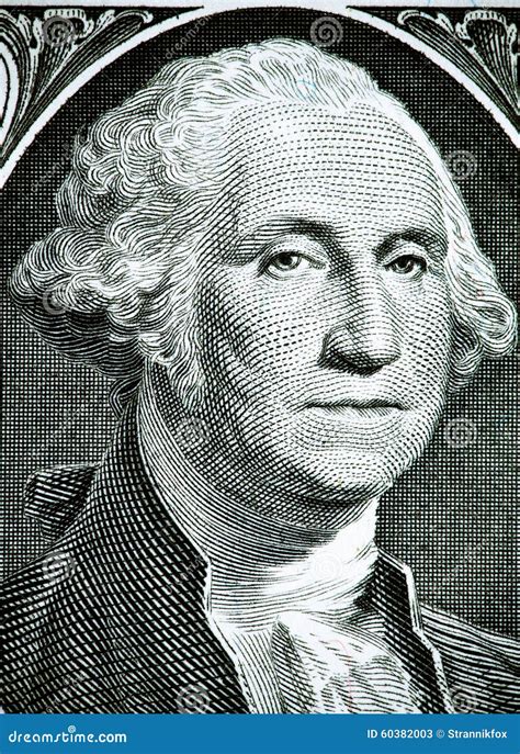 Close Up To George Washington Portrait On One Dollar Bill. Toned Stock Image | CartoonDealer.com ...