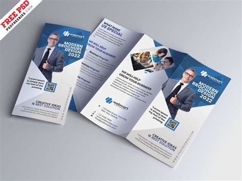 Business Marketing Tri-Fold Brochure Design PSD | PSDFreebies.com