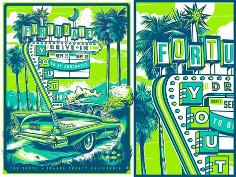 Drive-In Style Concert Poster for Fortunate Youth at The Grove by ...