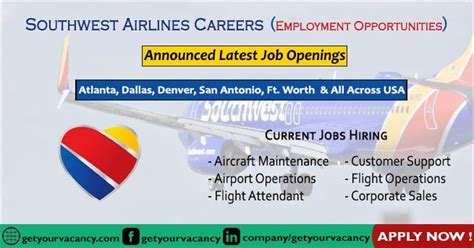 Southwest Airlines Careers 2022 Current Opportunities