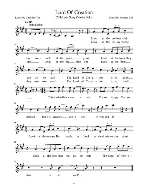 Lord Of Creation Sheet music for Piano (Solo) | Download and print in PDF or MIDI free sheet ...