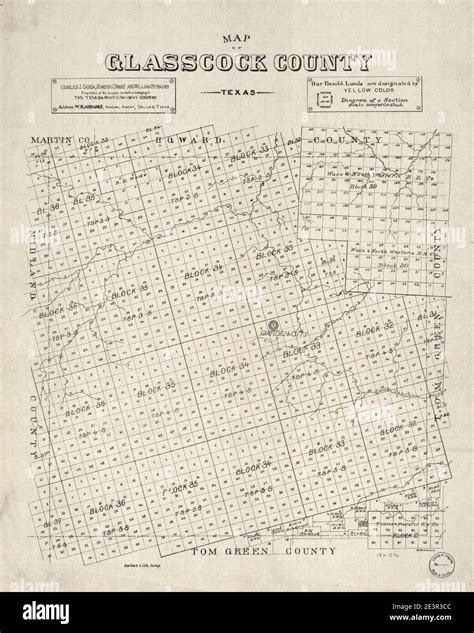 Map of Glasscock County, Texas Stock Photo - Alamy