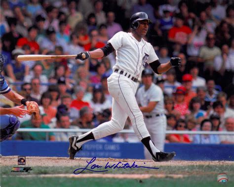 Lou Whitaker Autographed Detroit Tigers 16x20 Photo #1 - Swinging ...