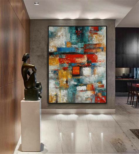 Texture Modern Contemporary Abstract Canvas Wall Art Extra Large Rich ...