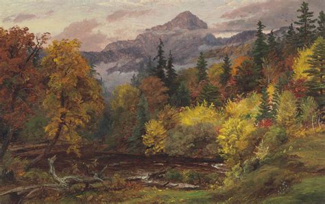 Jasper Francis Cropsey (1823-1900) , Autumn Foliage in the White Mountains (Mount Chocorua ...