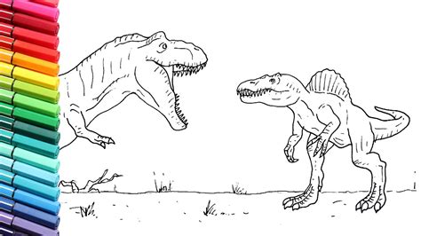 Spinosaurus Vs T Rex Drawing