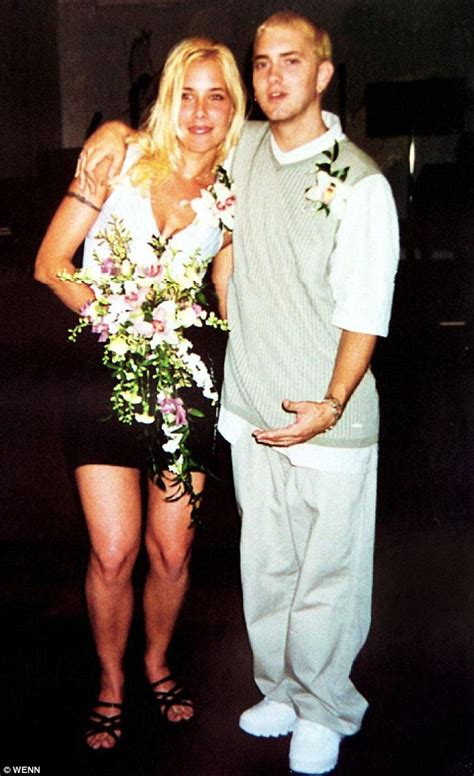 Eminem's ex-wife Kim Mathers looks healthy in white-and-blue bikini | Daily Mail Online