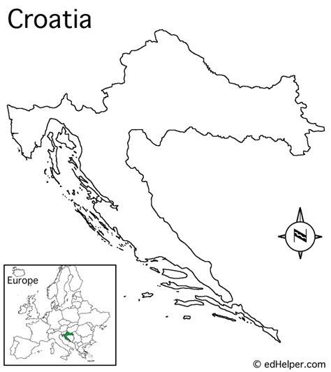 Croatia Outline Map