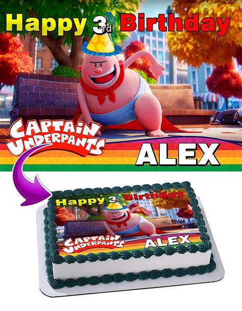 Captain Underpants Edible Cake Toppers – Ediblecakeimage