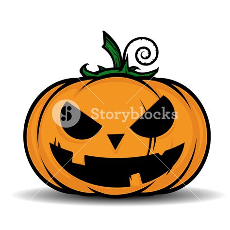 Vector Illustrtion Of Cartoon Halloween Pumpkin. Royalty-Free Stock ...