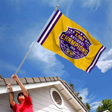 Louisiana State University College Football National Champions Gold Flag - State Street Products