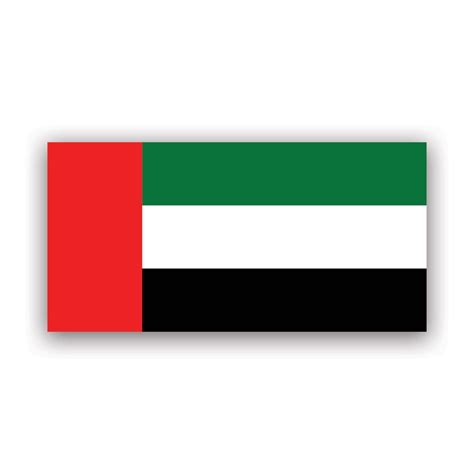 Emirati Flag Sticker Decal - Self Adhesive Vinyl - Weatherproof - Made ...