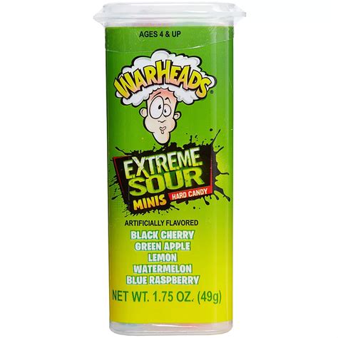 Warheads Extreme Sour Minis Hard Candy 50pc | Party City