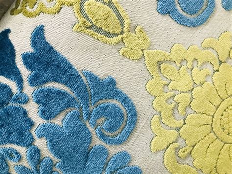 Designer Imported Belgium Burnout Damask Chenille Velvet Fabric Uphols– www.fancystylesfabric.com