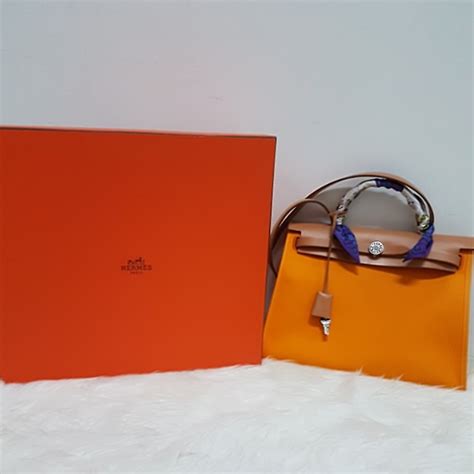 Authentic Hermes orange bag, Luxury, Bags & Wallets on Carousell