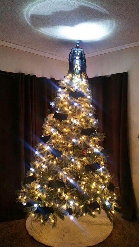 Batman Themed White Christmas Tree