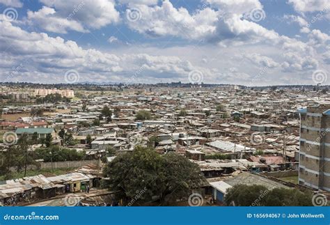 Low Aerial View of the Kibera Slum of Nairobi Kenya Stock Image - Image of slum, architecture ...