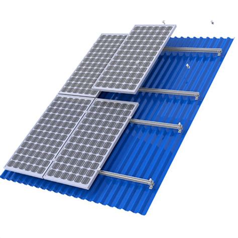 0.5mm-15mm Pitched Corrugated Photovoltaic Structures Trapezoidal Standing Seam Solar Panel Roof ...