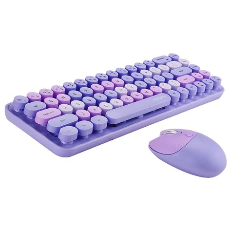 Mofii 2.4G Wireless Keyboard Combo 68 Keys Wireless Keyboard Ergonomic 3-Gear Adjustable DPI ...