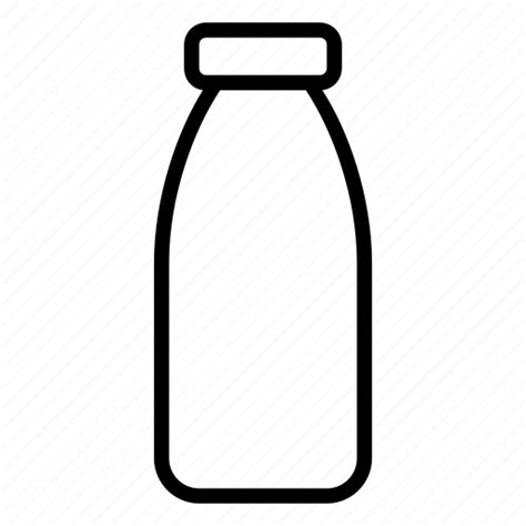 Bottle, empty, milk icon