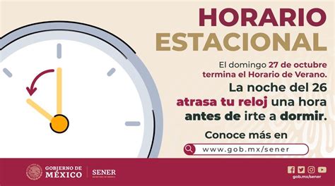 El domingo 27 de octubre termina el Horario de Verano 2019 | Secretaría ...