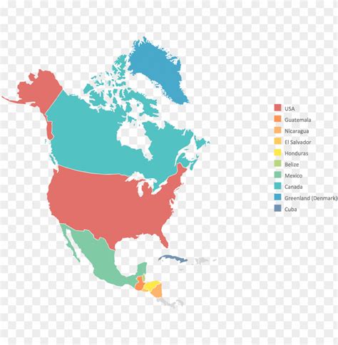 Orth America Map - High Resolution North America Ma PNG Transparent ...