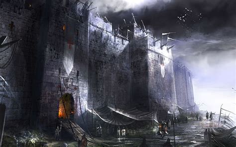 HD wallpaper: digital art, medieval, castle, fantasy art | Wallpaper Flare