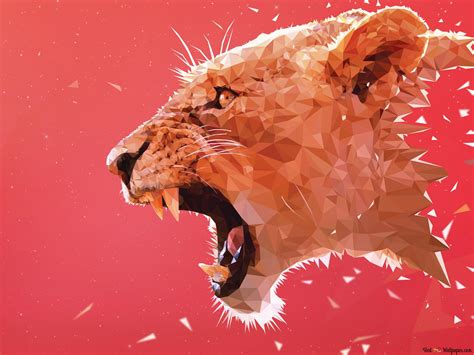 Lion Roaring 4K wallpaper download