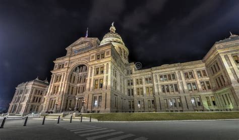 State Capitol Building at Night in Downtown Austin, Texas Stock Photo ...