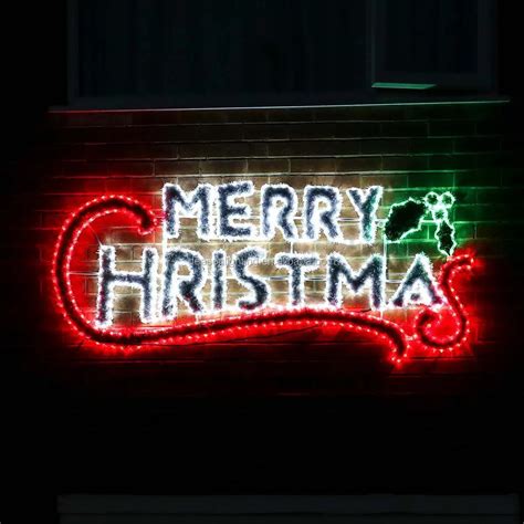 Merry Christmas Lights Outdoor Big Sign - Buy Merry Christmas Sign ...