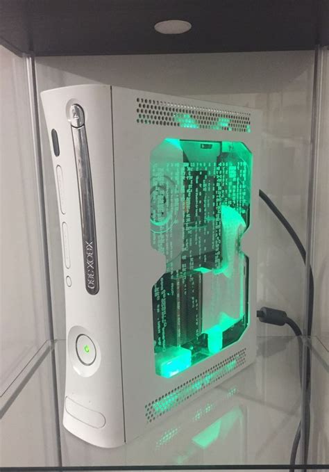 Custom Matrix Code Xbox 360 Console with Cooling and LED case mods ...