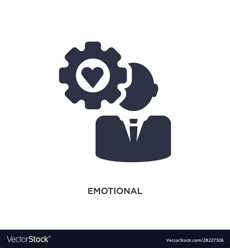 Emotional intelligence icon on white background Vector Image