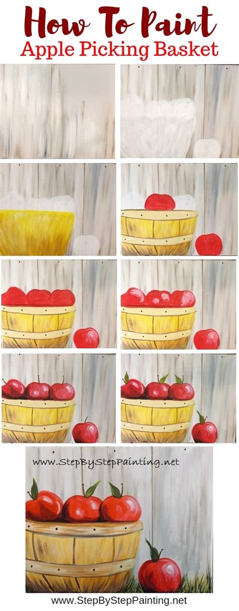 How To Paint An Apple With Acrylics - Apple Picking Basket