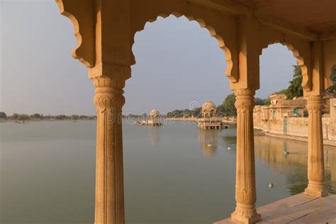 Gadisar Lake in Jaisalmer, Rajasthan State, India Stock Image - Image of structures, asia: 68046451