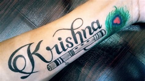 Radhe Krishna Tattoo : Awesome lord krishna tattoo ideas.