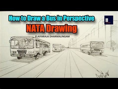 How to Draw a Bus in Perspective | NATA Drawing - YouTube Perspective Drawing Architecture ...