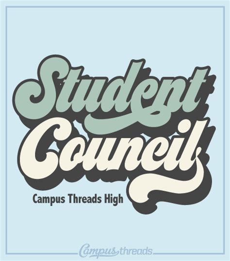 1123 Student Council Shirt Retro Script | High School Shirts