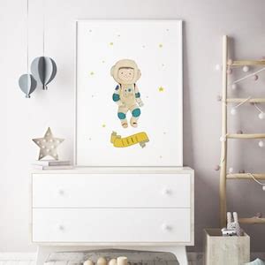 Astronaut Nursery Boy Set Printable, Outer Space Wall Art, Nursery Wall ...